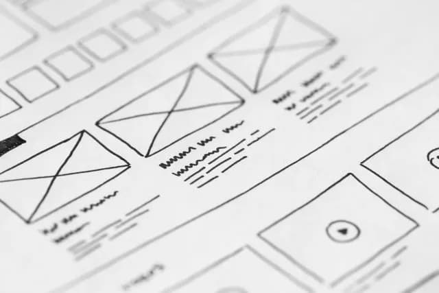 Схематичное изображение UI интерфейса на бумаге