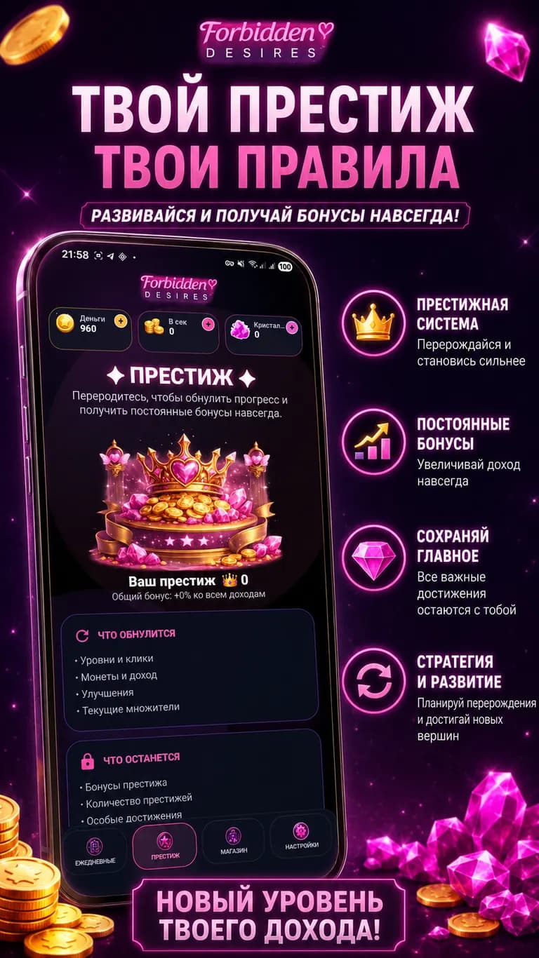 Если захочешь, то можешь переродиться, при этом потеряв все деньги, но приобрёв дополнительный пассивный бонус.